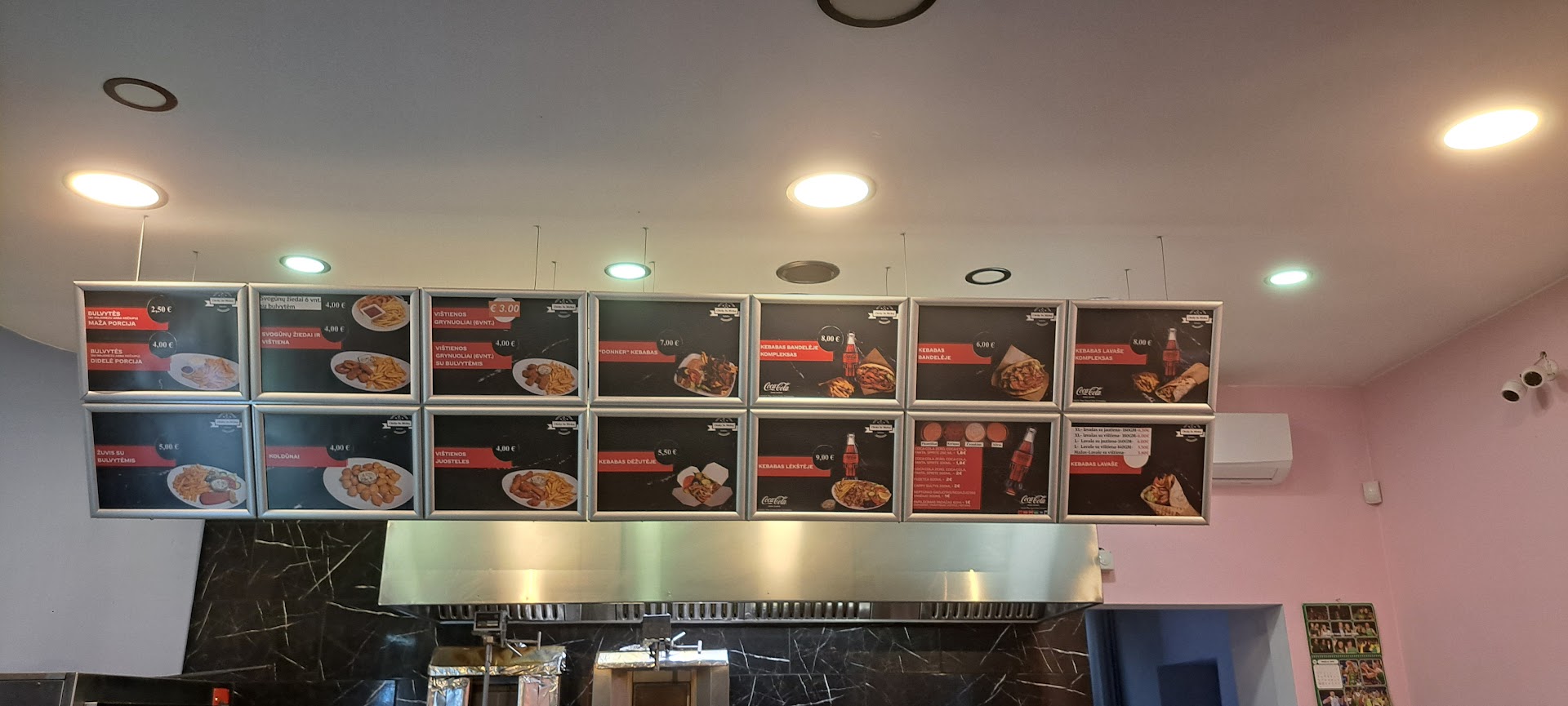Menu items